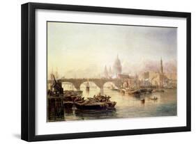 St. Paul's Cathedral and London Bridge-Edward Angelo Goodall-Framed Giclee Print