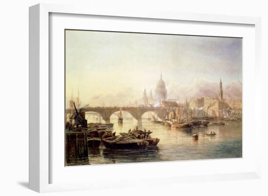 St. Paul's Cathedral and London Bridge-Edward Angelo Goodall-Framed Giclee Print