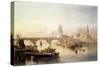St. Paul's Cathedral and London Bridge-Edward Angelo Goodall-Stretched Canvas