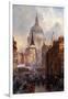 St. Paul's Cathedral and Ludgate Hill, London, England-John O'connor-Framed Giclee Print