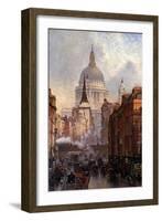 St. Paul's Cathedral and Ludgate Hill, London, England-John O'connor-Framed Giclee Print