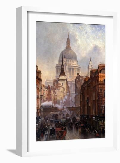 St. Paul's Cathedral and Ludgate Hill, London, England-John O'connor-Framed Giclee Print