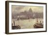 St. Paul's Cathedral and River Thames, London, England-George Hyde-Pownall-Framed Giclee Print