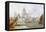 St. Paul's Cathedral and the City of London-George Chambers-Framed Stretched Canvas