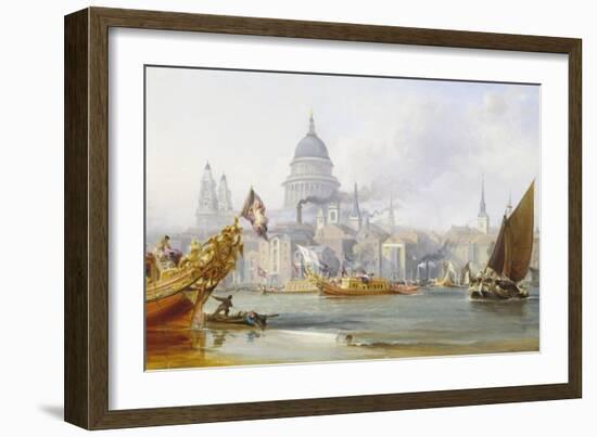 St. Paul's Cathedral and the City of London-George Chambers-Framed Giclee Print