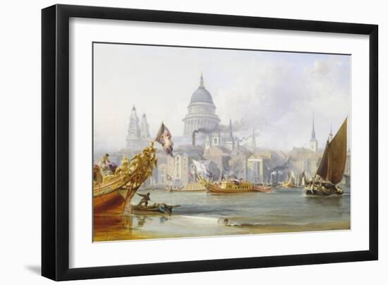 St. Paul's Cathedral and the City of London-George Chambers-Framed Giclee Print