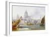 St. Paul's Cathedral and the City of London-George Chambers-Framed Giclee Print