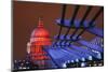 St Paul's Cathedral and the Millennium Bridge.-Jon Hicks-Mounted Photographic Print