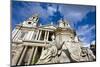 St. Paul's Cathedral and the Queen Anne Statue-Massimo Borchi-Mounted Photographic Print