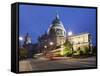 St. Paul's Cathedral at Night, London, England, United Kingdom, Europe-Stuart Black-Framed Stretched Canvas