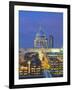 St Paul's Cathedral at night, London-Pawel Libera-Framed Photographic Print