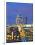 St Paul's Cathedral at night, London-Pawel Libera-Framed Photographic Print