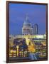 St Paul's Cathedral at night, London-Pawel Libera-Framed Photographic Print