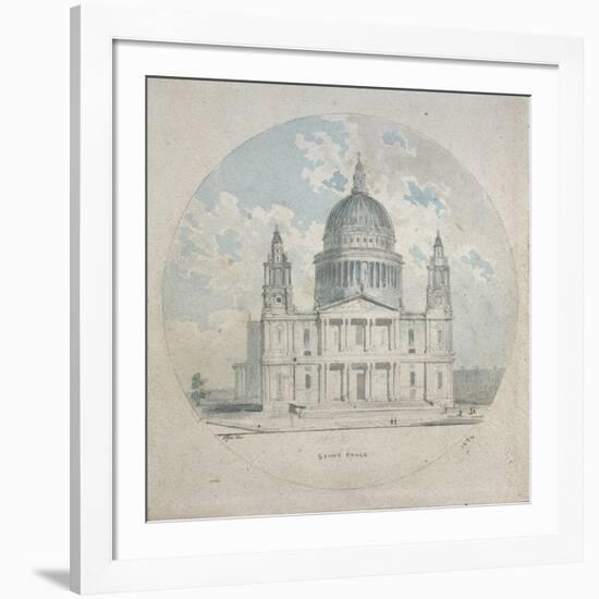 St Paul's Cathedral, C.1790-Thomas Girtin-Framed Giclee Print