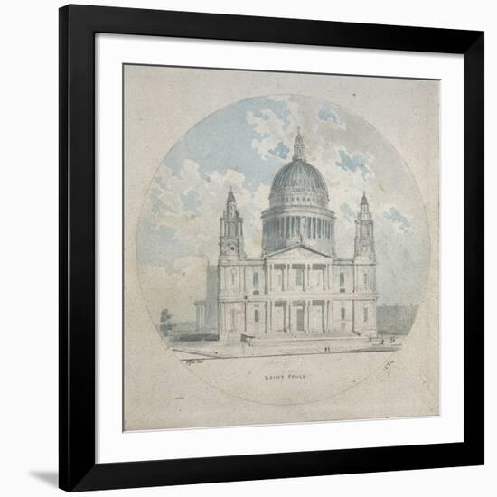 St Paul's Cathedral, C.1790-Thomas Girtin-Framed Giclee Print