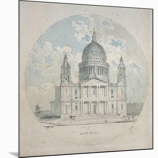 St Paul's Cathedral, C.1790-Thomas Girtin-Mounted Giclee Print