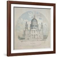 St Paul's Cathedral, C.1790-Thomas Girtin-Framed Giclee Print