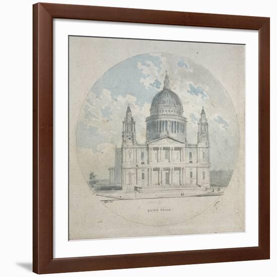 St Paul's Cathedral, C.1790-Thomas Girtin-Framed Giclee Print