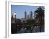 St. Paul's Cathedral, City Centre and Yarra River at Dusk, Melbourne, Victoria, Australia, Pacific-Nick Servian-Framed Photographic Print