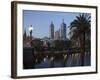 St. Paul's Cathedral, City Centre and Yarra River at Dusk, Melbourne, Victoria, Australia, Pacific-Nick Servian-Framed Photographic Print