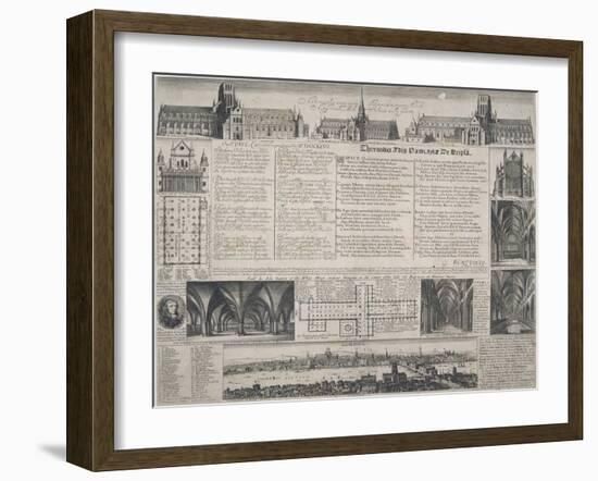 St Paul's Cathedral, City of London, 1725-David Loggan-Framed Giclee Print