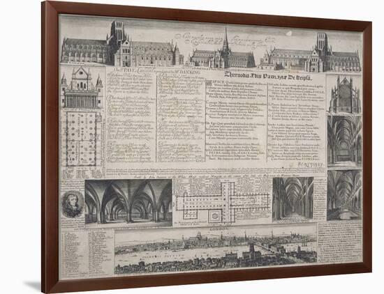 St Paul's Cathedral, City of London, 1725-David Loggan-Framed Giclee Print