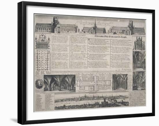 St Paul's Cathedral, City of London, 1725-David Loggan-Framed Giclee Print