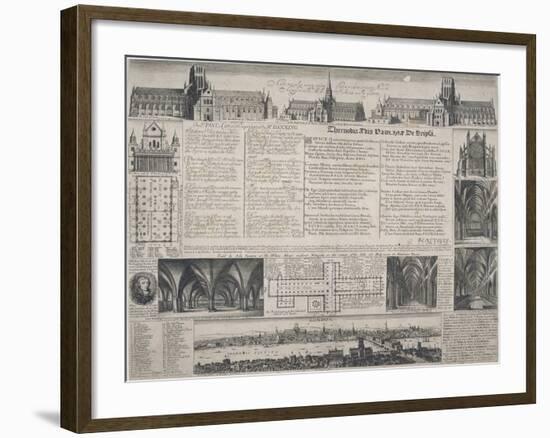 St Paul's Cathedral, City of London, 1725-David Loggan-Framed Giclee Print