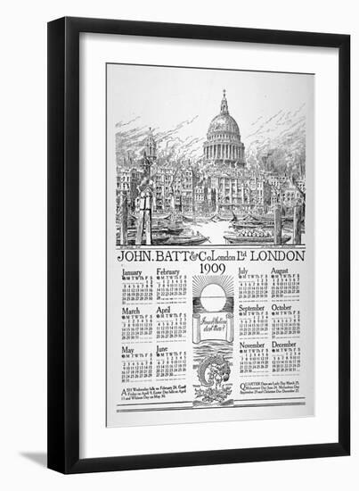 St Paul's Cathedral, City of London, 1908-William Monk-Framed Premium Giclee Print