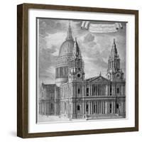 St Paul's Cathedral, City of London, C1715-Robert Trevitt-Framed Premium Giclee Print