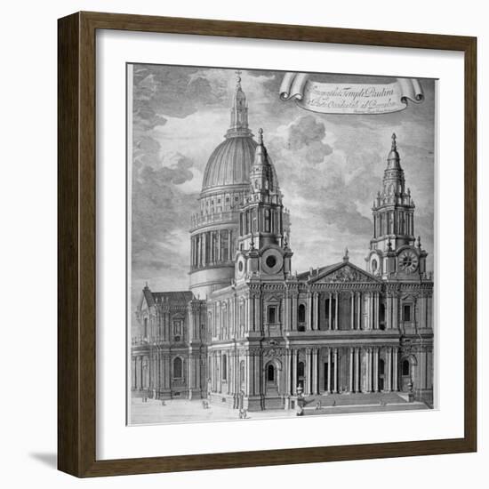 St Paul's Cathedral, City of London, C1715-Robert Trevitt-Framed Premium Giclee Print