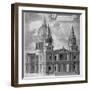 St Paul's Cathedral, City of London, C1715-Robert Trevitt-Framed Premium Giclee Print