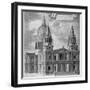 St Paul's Cathedral, City of London, C1715-Robert Trevitt-Framed Premium Giclee Print