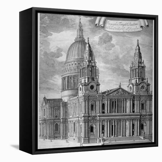 St Paul's Cathedral, City of London, C1715-Robert Trevitt-Framed Stretched Canvas