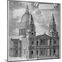 St Paul's Cathedral, City of London, C1715-Robert Trevitt-Mounted Giclee Print