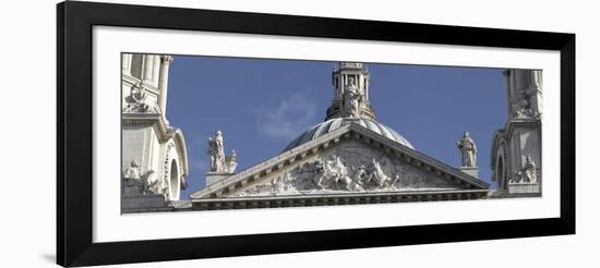 St. Paul's Cathedral, City of London, London. Upper Entrance Pediment and Statues-Richard Bryant-Framed Photographic Print