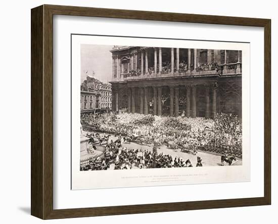 St Paul's Cathedral During the Diamond Jubilee Thanksgiving Service for Queen Victoria, June 1897-null-Framed Giclee Print