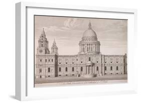 St Paul's Cathedral Exterior, C1750-Nathaniel Parr-Framed Giclee Print