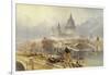 St. Paul's Cathedral from Blackfriars Bridge-David Roberts-Framed Giclee Print