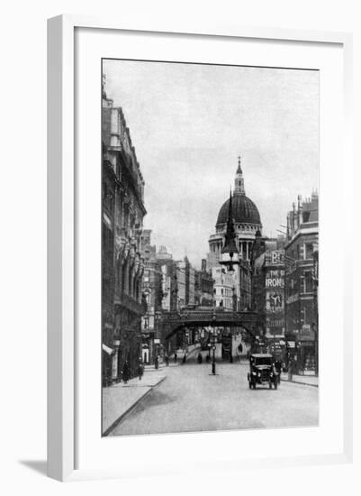 St Paul's Cathedral from Fleet Street on a Sunday, London, C1930S-null-Framed Giclee Print