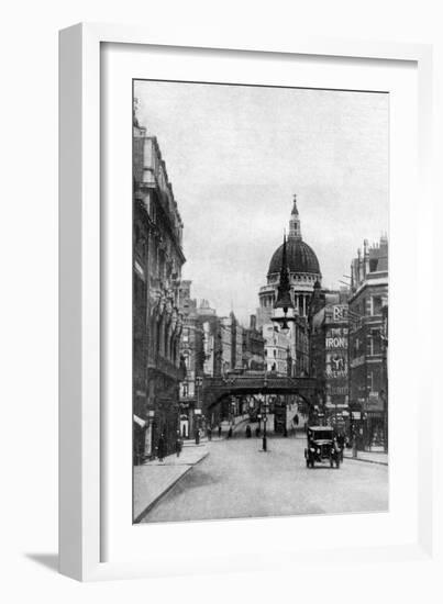 St Paul's Cathedral from Fleet Street on a Sunday, London, C1930S-null-Framed Giclee Print