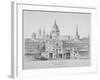 St Paul's Cathedral from Southwark Bridge, City of London, 1835-null-Framed Premium Giclee Print