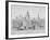 St Paul's Cathedral from Southwark Bridge, City of London, 1835-null-Framed Premium Giclee Print