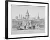 St Paul's Cathedral from Southwark Bridge, City of London, 1835-null-Framed Premium Giclee Print