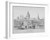 St Paul's Cathedral from Southwark Bridge, City of London, 1835-null-Framed Giclee Print