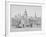 St Paul's Cathedral from Southwark Bridge, City of London, 1835-null-Framed Giclee Print