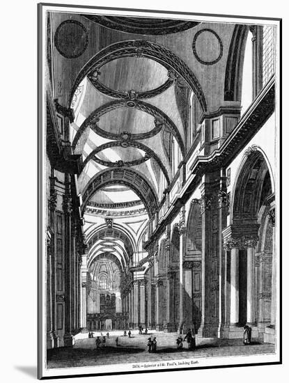 St. Paul's Cathedral, Historical Artwork-Middle Temple Library-Mounted Photographic Print
