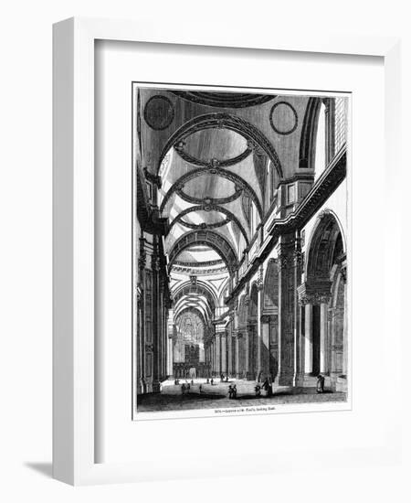 St. Paul's Cathedral, Historical Artwork-Middle Temple Library-Framed Photographic Print