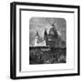 St Paul's Cathedral Illuminated for Thanksgiving Day, London, 1900-null-Framed Premium Giclee Print
