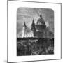 St Paul's Cathedral Illuminated for Thanksgiving Day, London, 1900-null-Mounted Premium Giclee Print